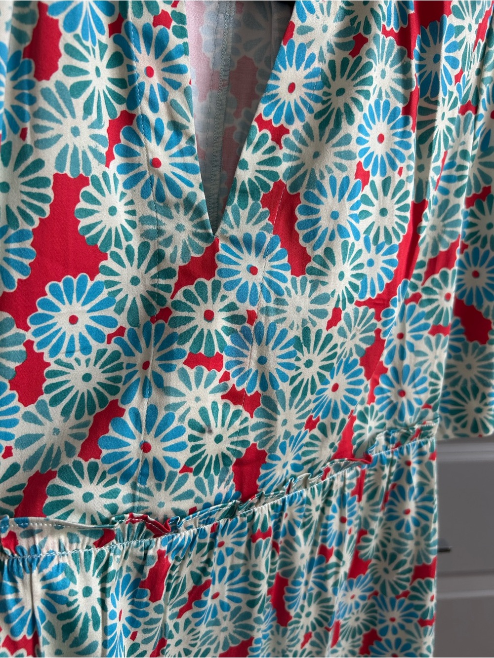 Tuckernuck Poppy Bloom Crawford Dress Size Large Floral resort wear  #123 - Picture 4 of 11